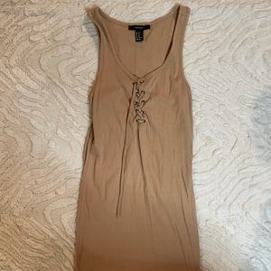 Nude Tie Up Dress